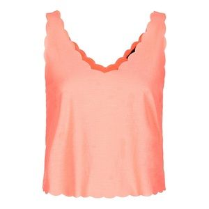 TOPSHOP Scalloped Crop Top